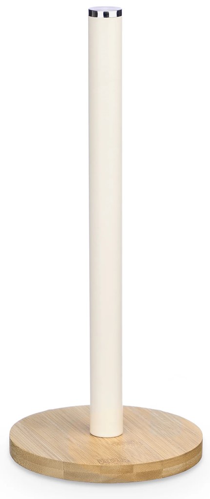 Stojak na ręczniki papierowe z bambusową podstawką, 34 cm