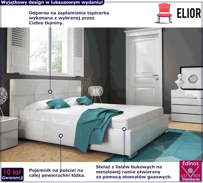 Łóżko tapicerowane 200x200 B7-R82