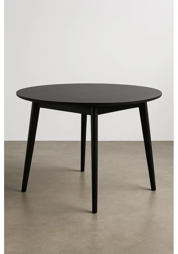 Okrągły stół z czarnym blatem 105x105 cm Vojens – House Nordic