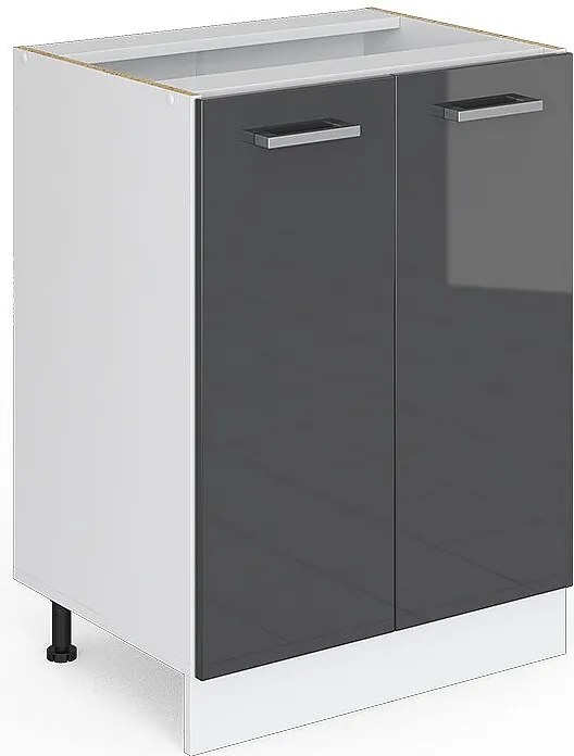 Szafki kuchenne antracyt wysoki połysk 60x46x81.6 r-line