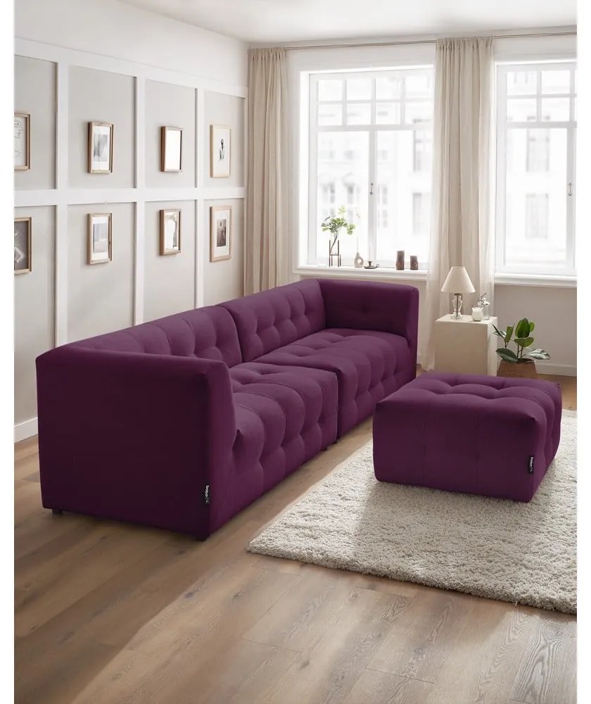 Ciemnofioletowa sofa 324 cm Kleber – Bobochic Paris