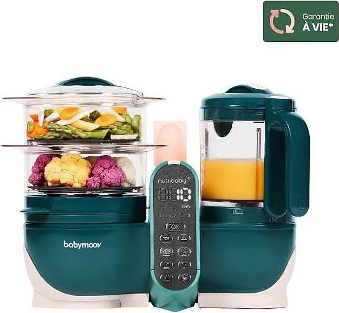 Robot Wielofunkcyjny Babymoov Nutribaby+ 6 w 1 - Parowar/Mikser, Zielony Opal