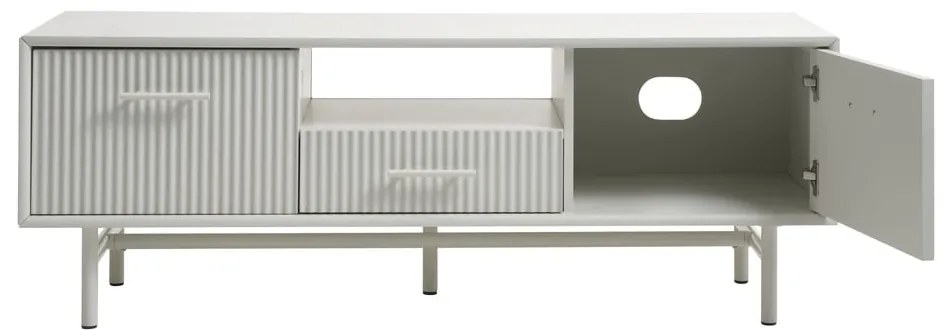 Szara szafka pod TV 140x50x45 cm Palma – Unique Furniture