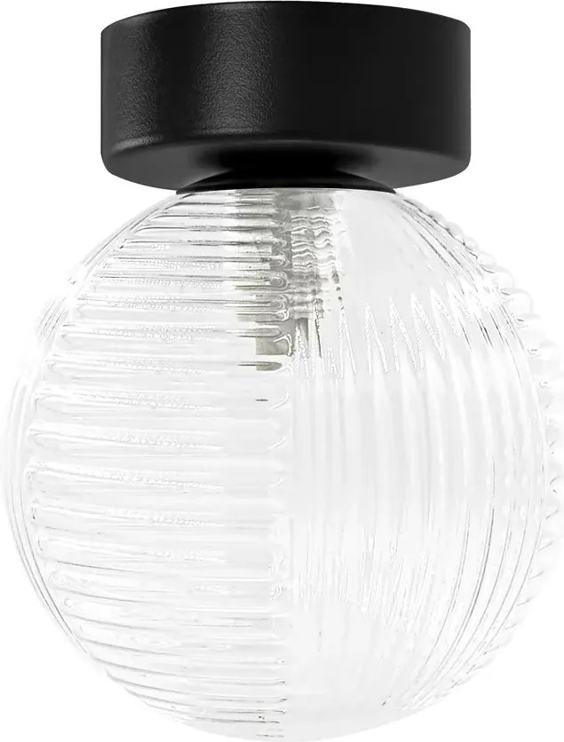 Ryflowana sufitowa lampa transparentna P0-L66