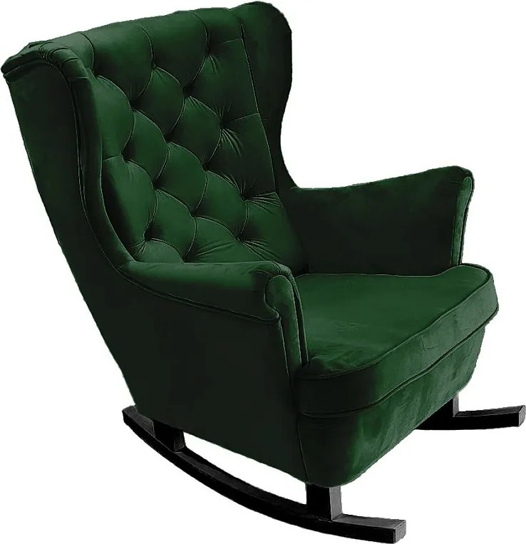 Fotel Relax z Tapicerowanym Siedzeniem i Podłokietnikami, Fotel TV 102x81x95cm Zielony_29847