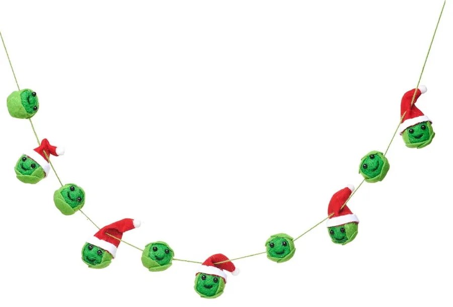Wełniany łańcuch choinkowy Christmas Sprouts – Sass &amp; Belle