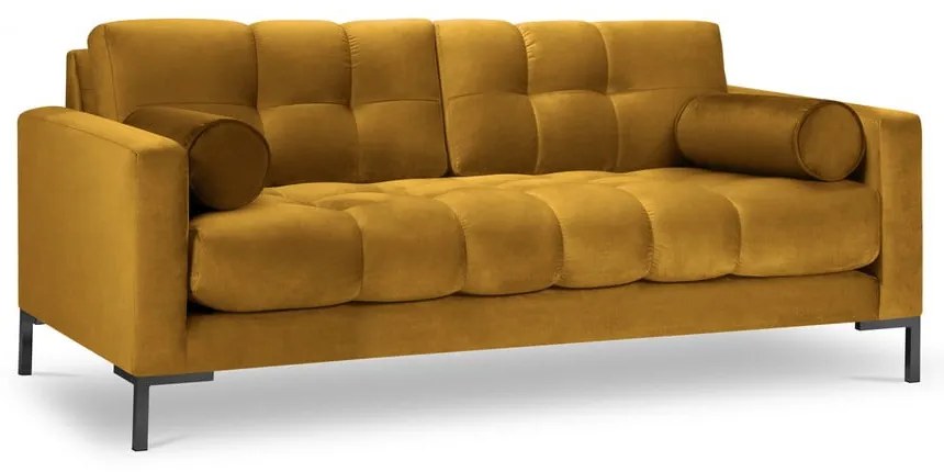Żółta aksamitna sofa Cosmopolitan Design Bali