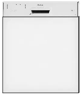 Biały nowoczesny front do zmywarki S5-R06