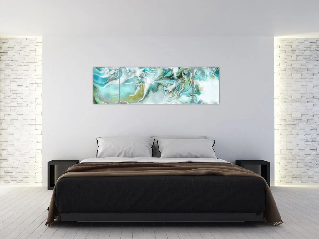 Obraz - Malowanie abstrakcyjnych wzorów (170x50 cm)