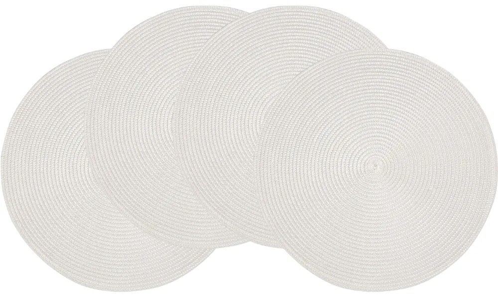 Altom Podkładka Straw biały, śr. 38 cm, zestaw 4 cm