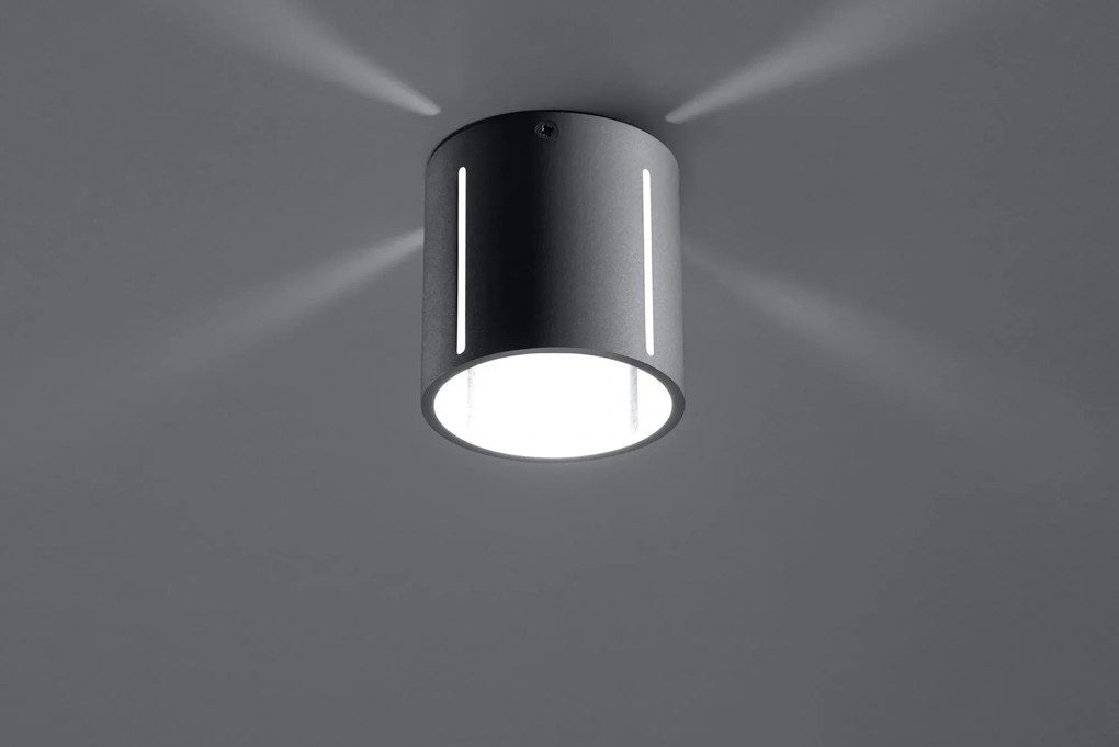 Minimalistyczny plafon walec LED E803-Kalano - szary