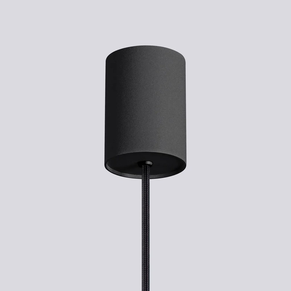 Lampa wisząca HALO 1 czarna ryflowana  SOLLUX  LIGHTING