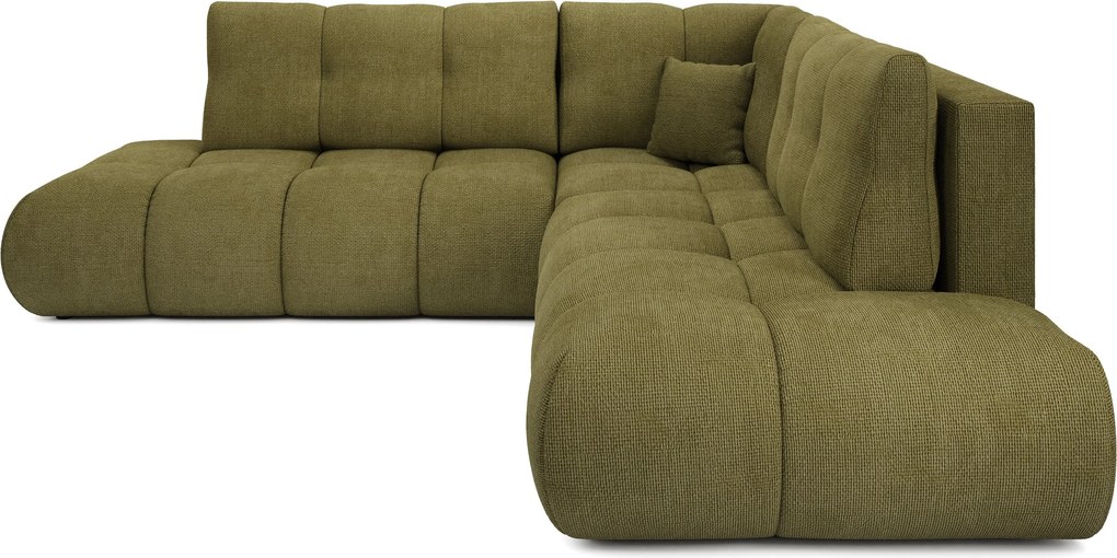 Masseno Narożnik DUCA z funkcją spania i pojemnikiem na pościel Narozniki L, Rozkładana sofa - Zielony, FLOW 12