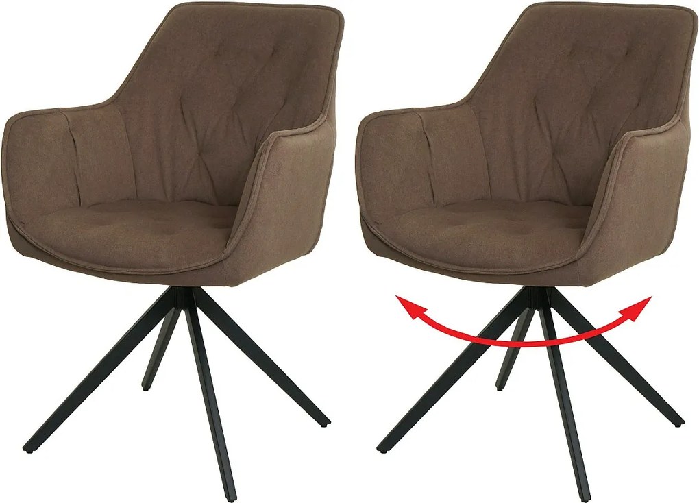 Krzesło do jadalni MCW-L80 (zestaw 2 sztuk),  brązowy