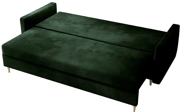Sofa rozkładana zieleń butelkowa - Ahmo