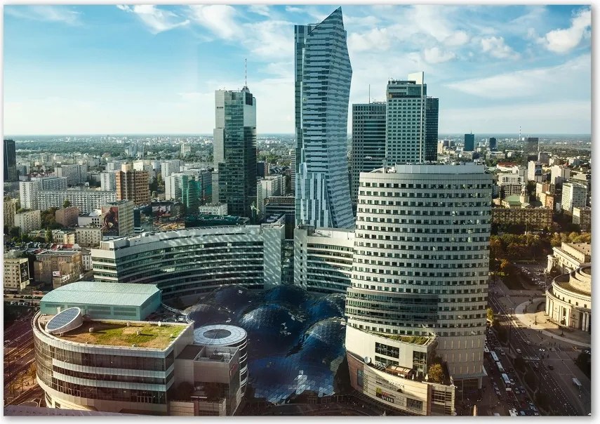 Fotoobraz na ścianę szklany Warszawa Polska