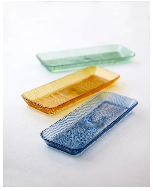 Zielony szklany półmisek 14x38 cm Kusintha – Bitz