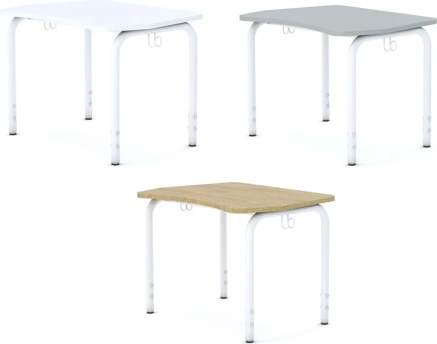 Stolik dla ucznia z regulacją wysokości Simple fala 75x55 cm