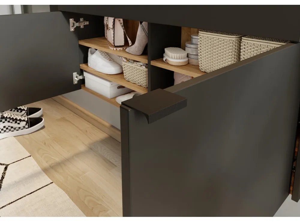 Antracytowa szafka 110x57x22 cm Ameca – Germania