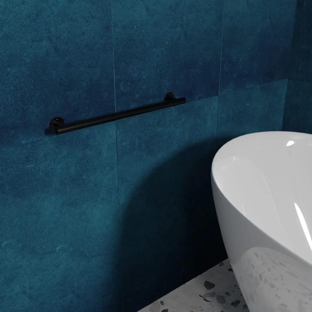 Uchwyt prysznicowy prosty czarny 56 cm