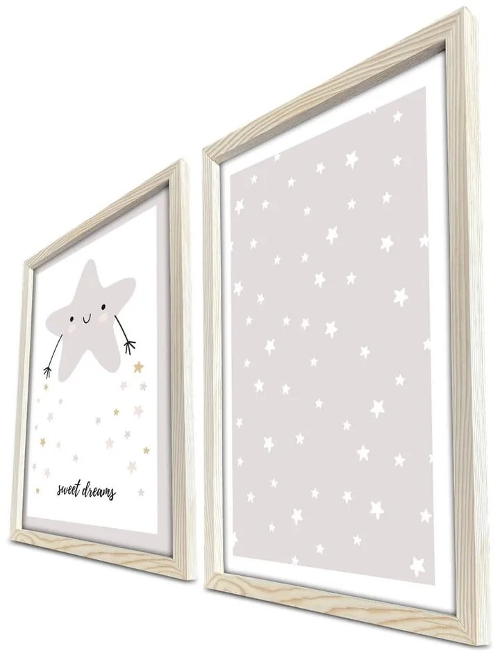 Obrazki dziecięce zestaw 2 szt. 53x78 cm Sweet Dreams – Wallity