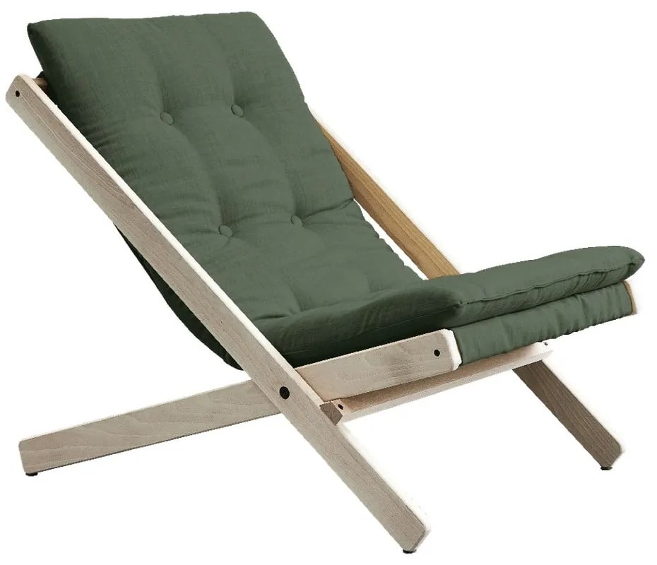 Fotel rozkładany Karup Design Boogie Raw/Olive Green