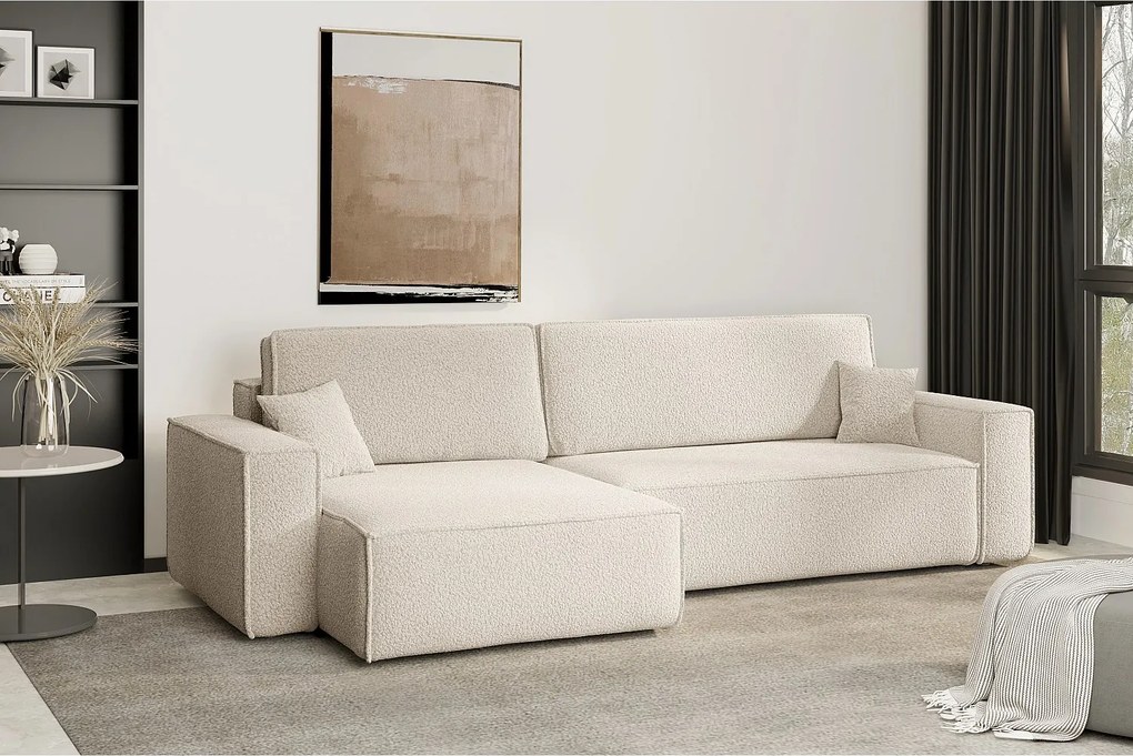 Narożnik Karl XL tkanina Quelle 02 kremowy