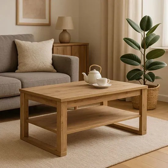 Ława prostokątna z podnoszonym blatem dąb artisan G1-K61