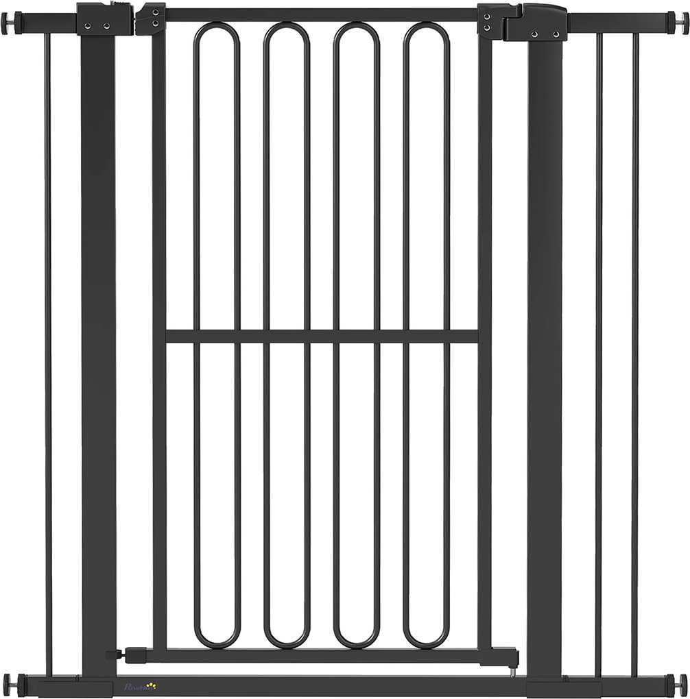 PawHut Brama drzwiowa dla psa, 76-104 cm Barierka bez wiercenia, Brama schodowa