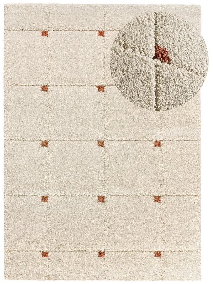 Ceglasto-kremowy dywan 60x120 cm Brenda – Universal