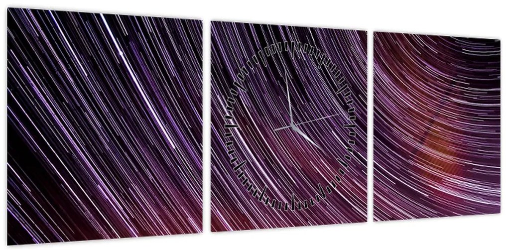 Obraz rozmytych gwiazd na niebie (z zegarem) (90x30 cm)