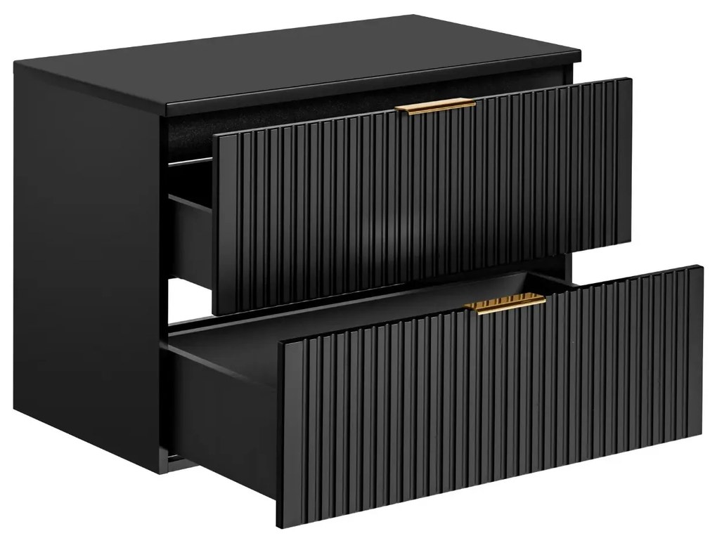 Szafka pod umywalkę ADEL BLACK 82 80cm czarny mat COMAD