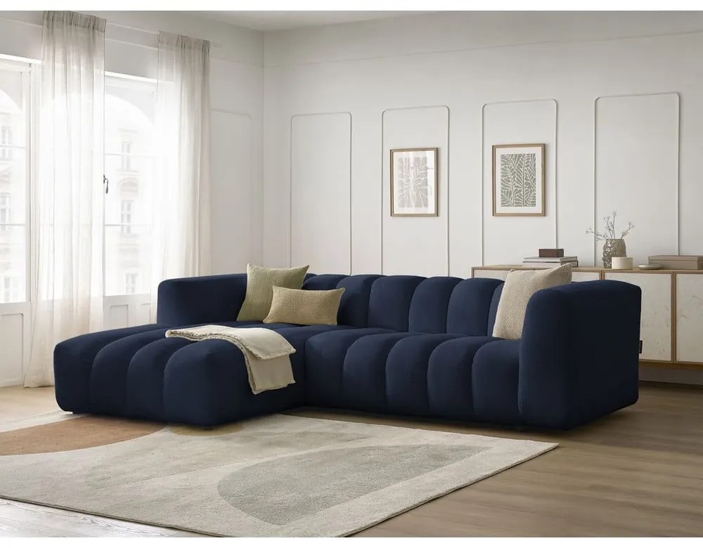 Ciemnoniebieski narożnik (lewostronny/z szezlongiem) Talia – Bobochic Paris