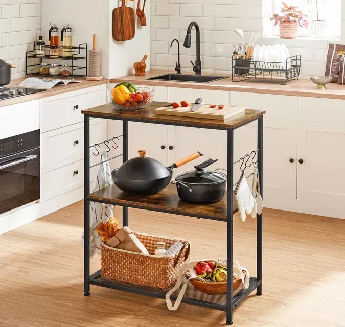 Rustykalna Szafka, Wyspa Kuchenna Z Półką R9-N86