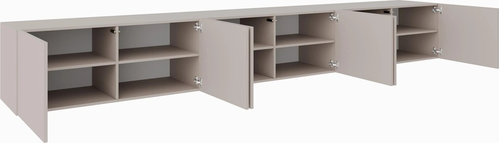 Szafka RTV wisząca MIVO 300 cm do Salonu pod Telewizor - Kaszmir