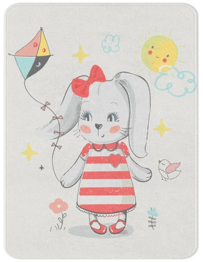 Biały dywan dziecięcy 80x140 cm Happy Bunny – Oyo Concept