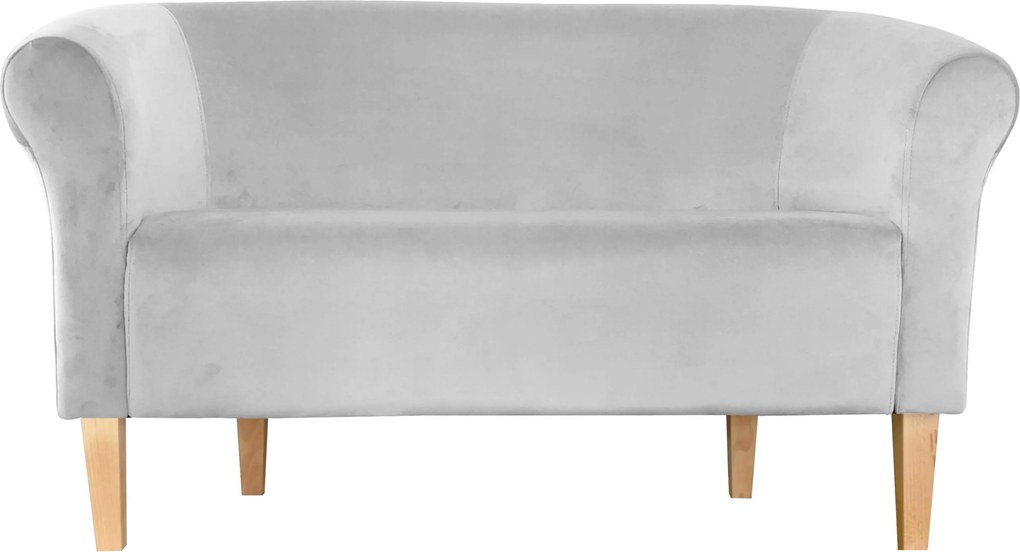 Sofa Milo tkanina Welur wygodna sofa tapicerowana do salonu i poczekalni : Kolor nogi - Drewno, Kolor tkaniny - VELVET - MG39, Typ tkaniny - Velvet, Wysokość nogi - 20 cm