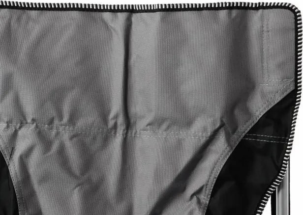 Krzesło turystyczne campingowe czarno-szare