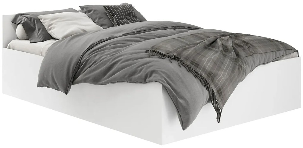 Młodzieżowe białe łóżko ze stelażem 120x200 P2-N13