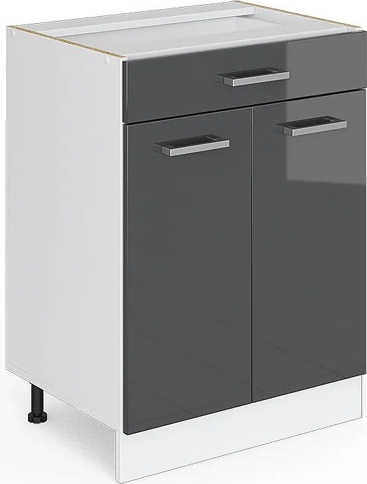 Szafka dolna do kuchni antracyt wysoki połysk 60x46x81.6 r-line