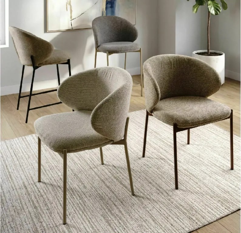 Krzesło do jadalni KIOTO, kaszmir/jasny beżowy