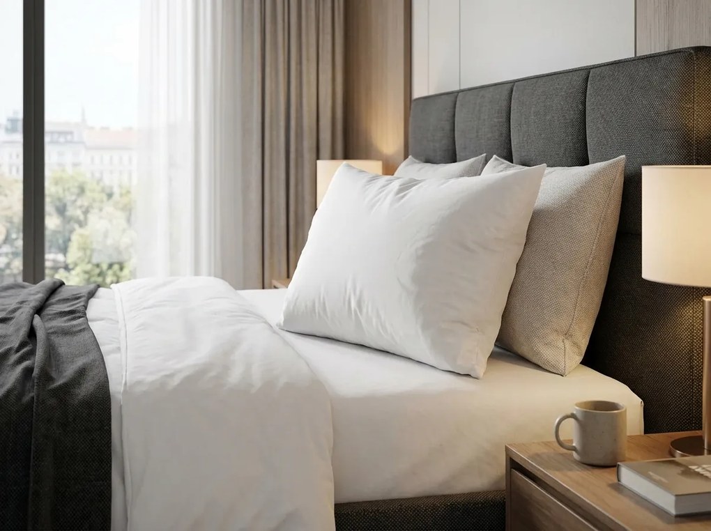 Poszewka na poduszkę satynowy adamaszek 40x50 cm biała