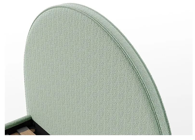 Zielone tapicerowane łóżko ze stelażem 90x200 cm MOON – Vipack