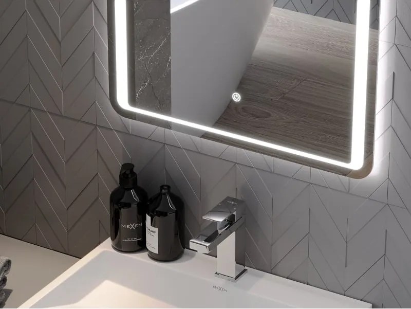 Mexen Zusa lustro łazienkowe podświetlane 60 x 80 cm, LED 6000K, antypara - 9808-060-080-611-00