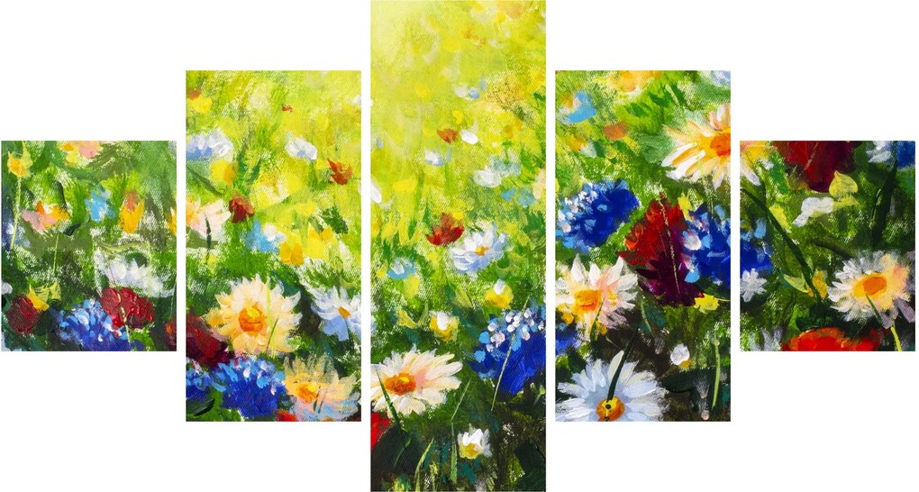Obraz dzikich kwiatów (125x70 cm)