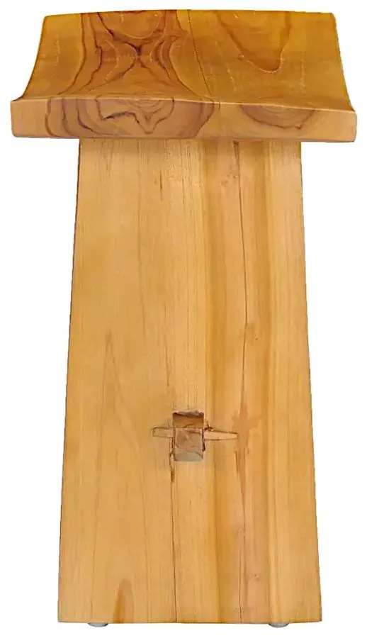 Stołek z litego drewna tekowego B2-N93