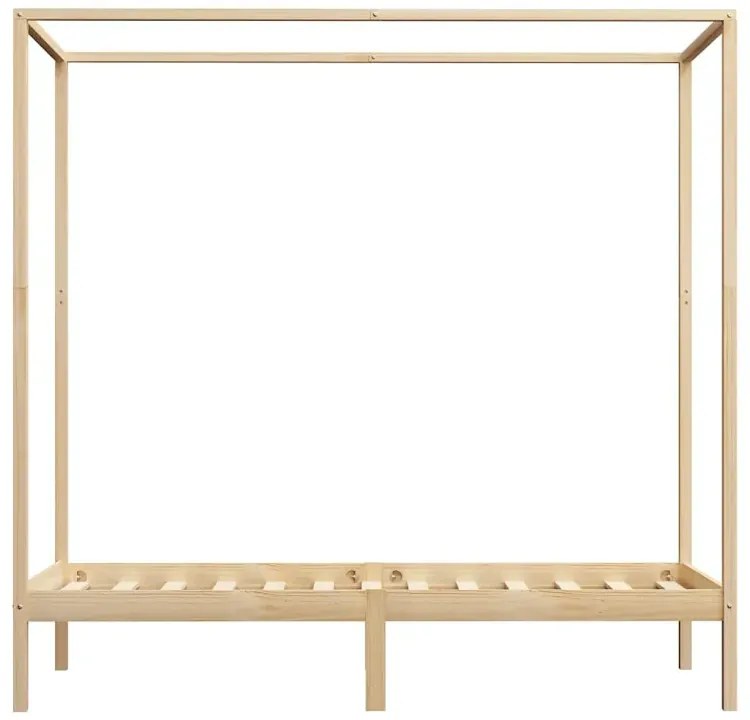 Łóżko w kolorze naturalnego drewna sosnowego 90x200cm - Tamai