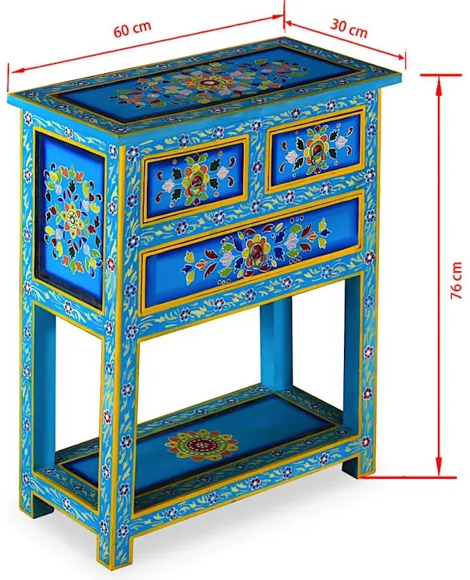 Drewniana szafka z szufladami - Norman