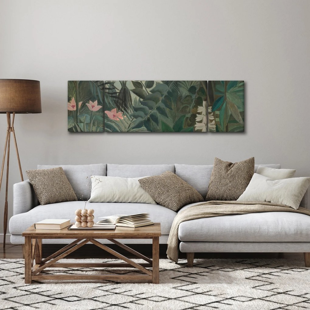 Obraz - Henri Rousseau, The Equatorial Jungle, reprodukcje (170x50 cm)