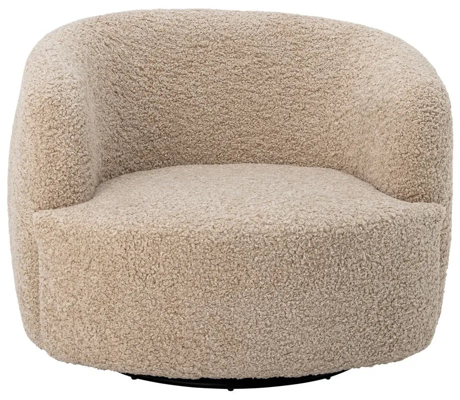 Beżowy fotel z materiału bouclé Bocca – Bloomingville
